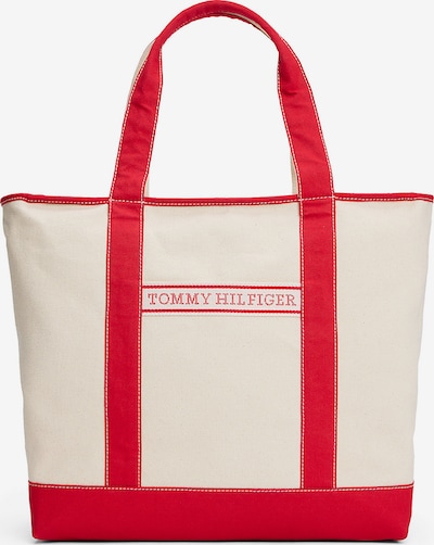 TOMMY HILFIGER Sac de plage en rouge sang / blanc naturel, Vue avec produit