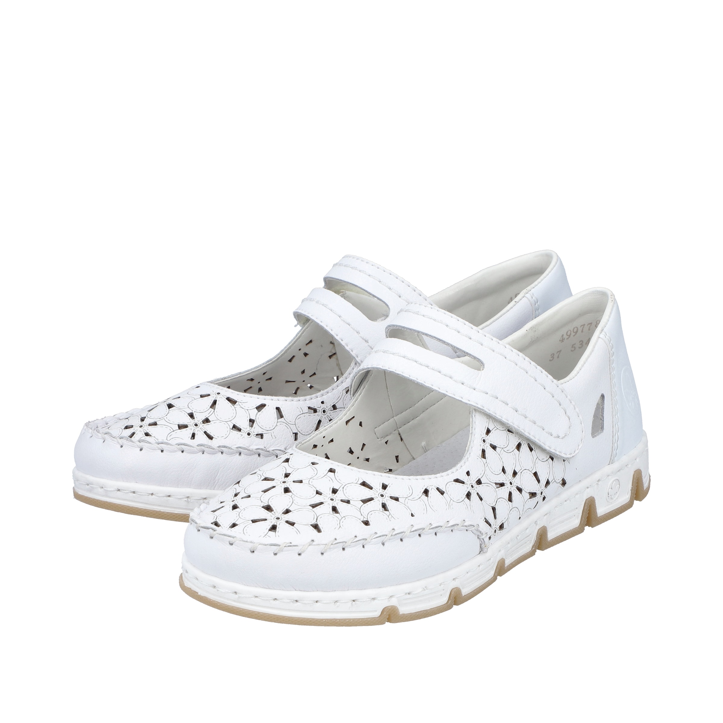 Ballerines à lanières '49977' Rieker en blanc