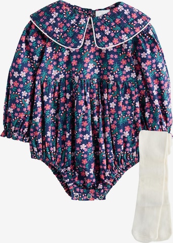 Next Set: Strampler und Strumpfhose in Blau: Vorderseite