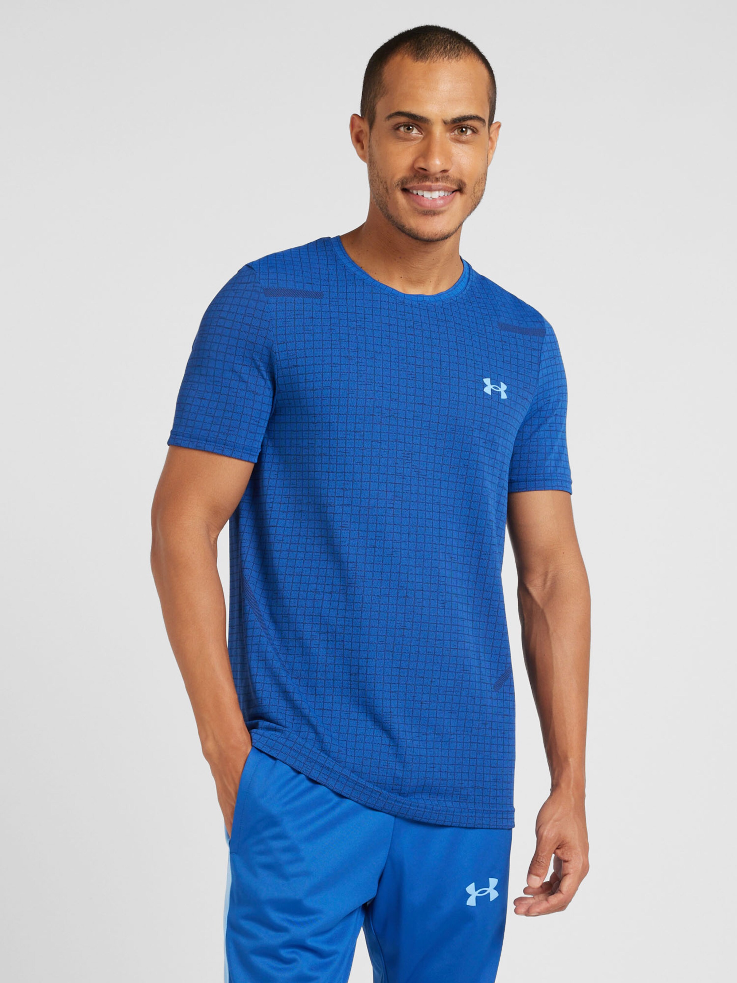 UNDER ARMOUR Camiseta funcional Grid en Azul Navy Azul Claro ABOUT YOU