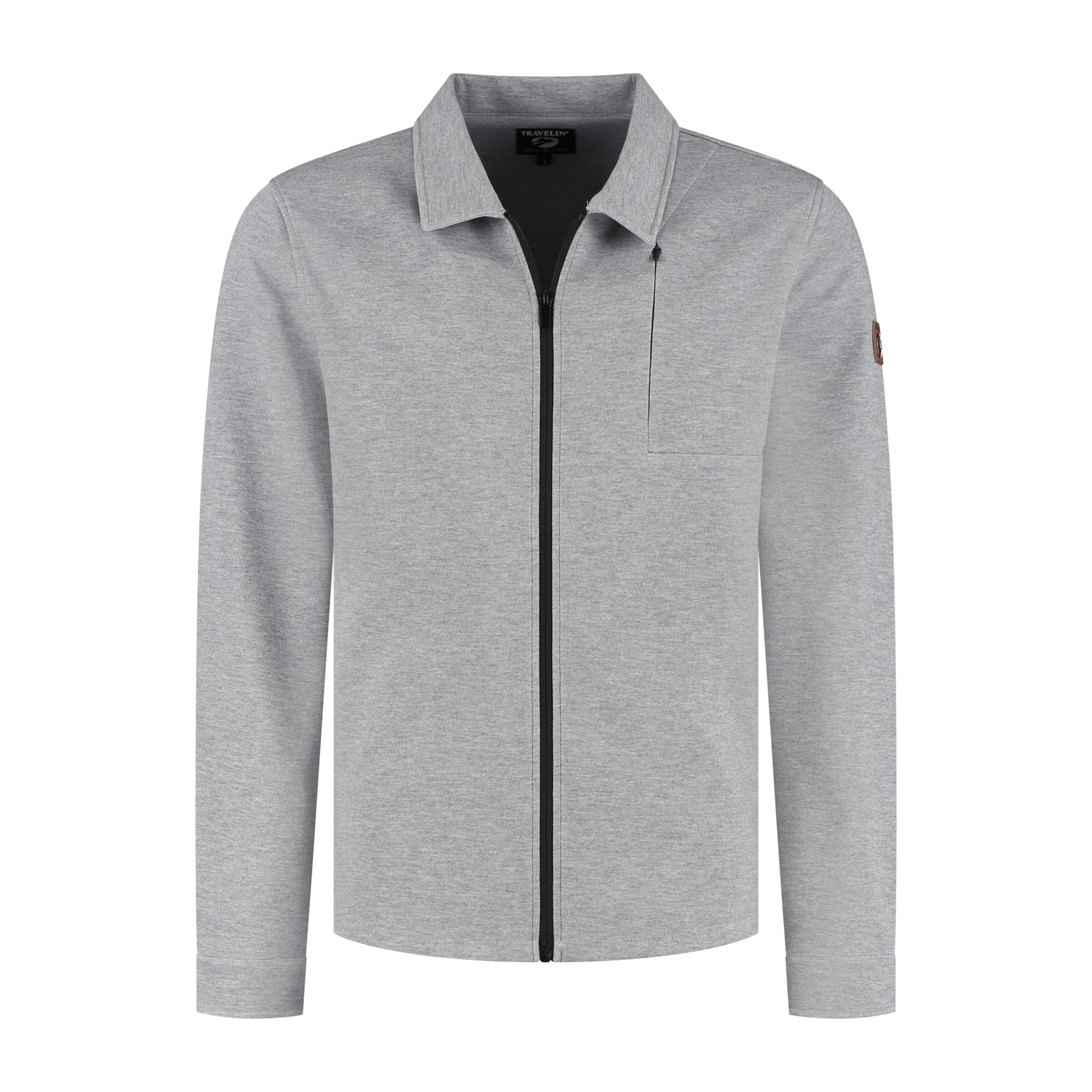 Travelin Fleece jacket 'Njord' in Grey: front