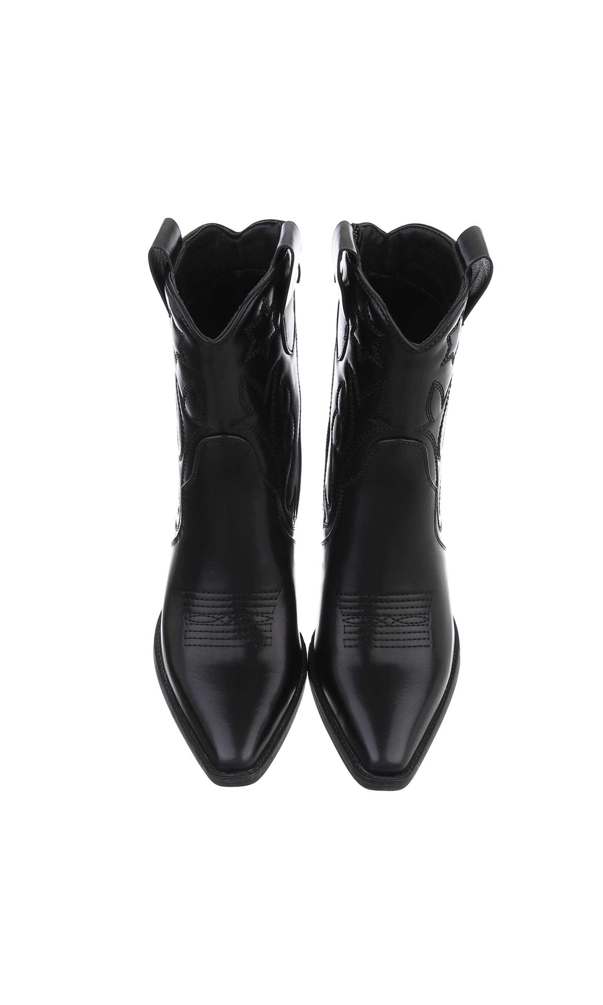 Ital-Design Cowboy Boots in Black