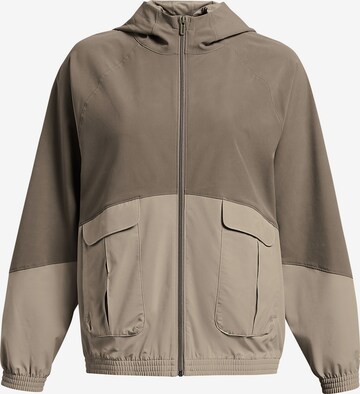 UNDER ARMOUR Athletic Jacket in Brown: front