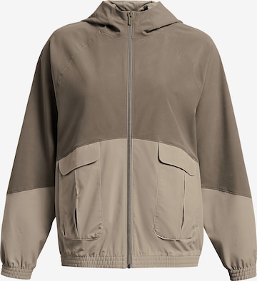 UNDER ARMOUR Athletic Jacket in Brown: front