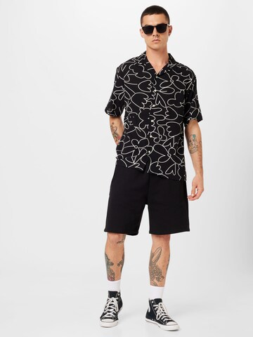 Redefined Rebel Comfort fit Button Up Shirt 'Pablo' in Black