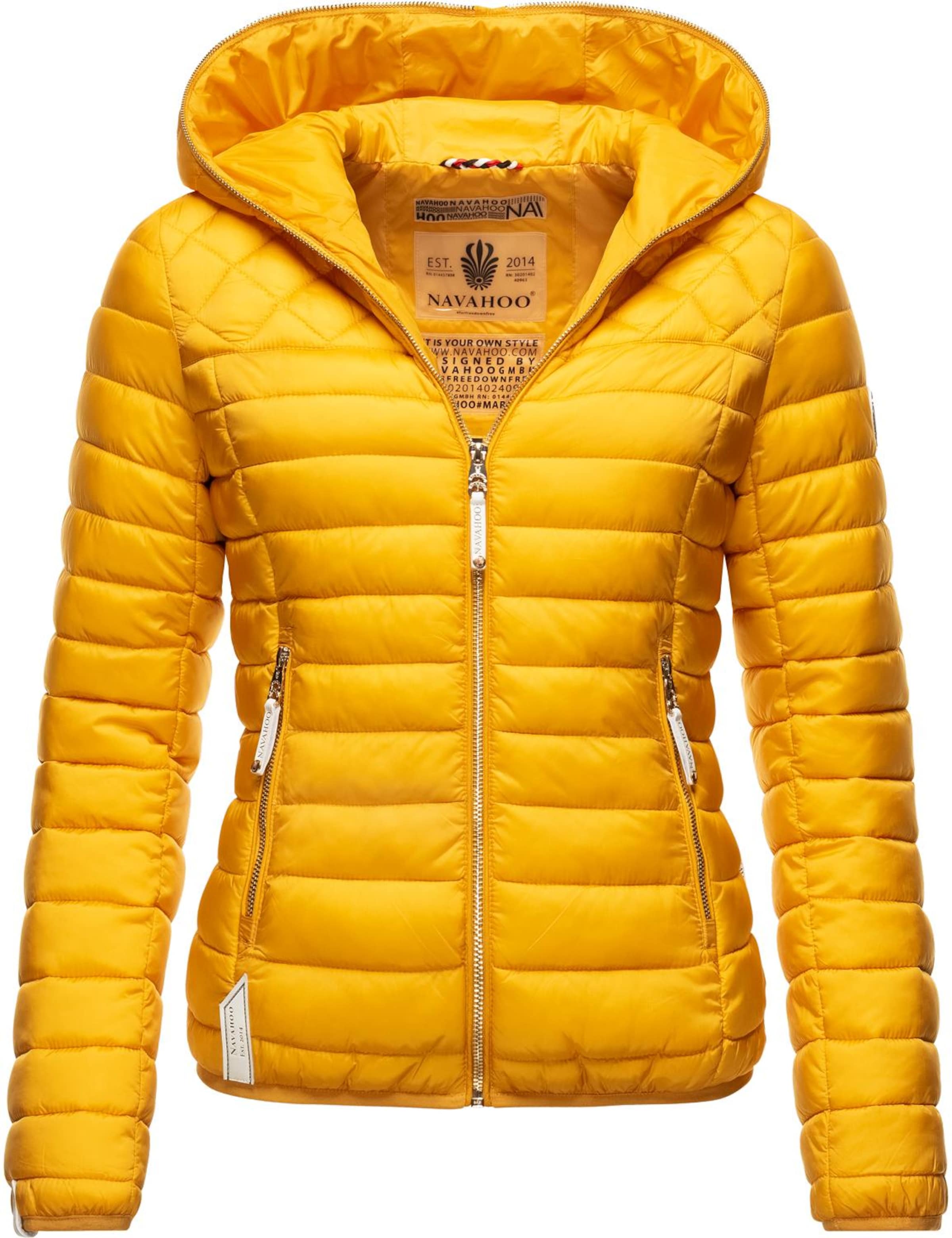 NAVAHOO Steppjacke 'Ich Bin Hübsch' in Gelb: Vorderseite