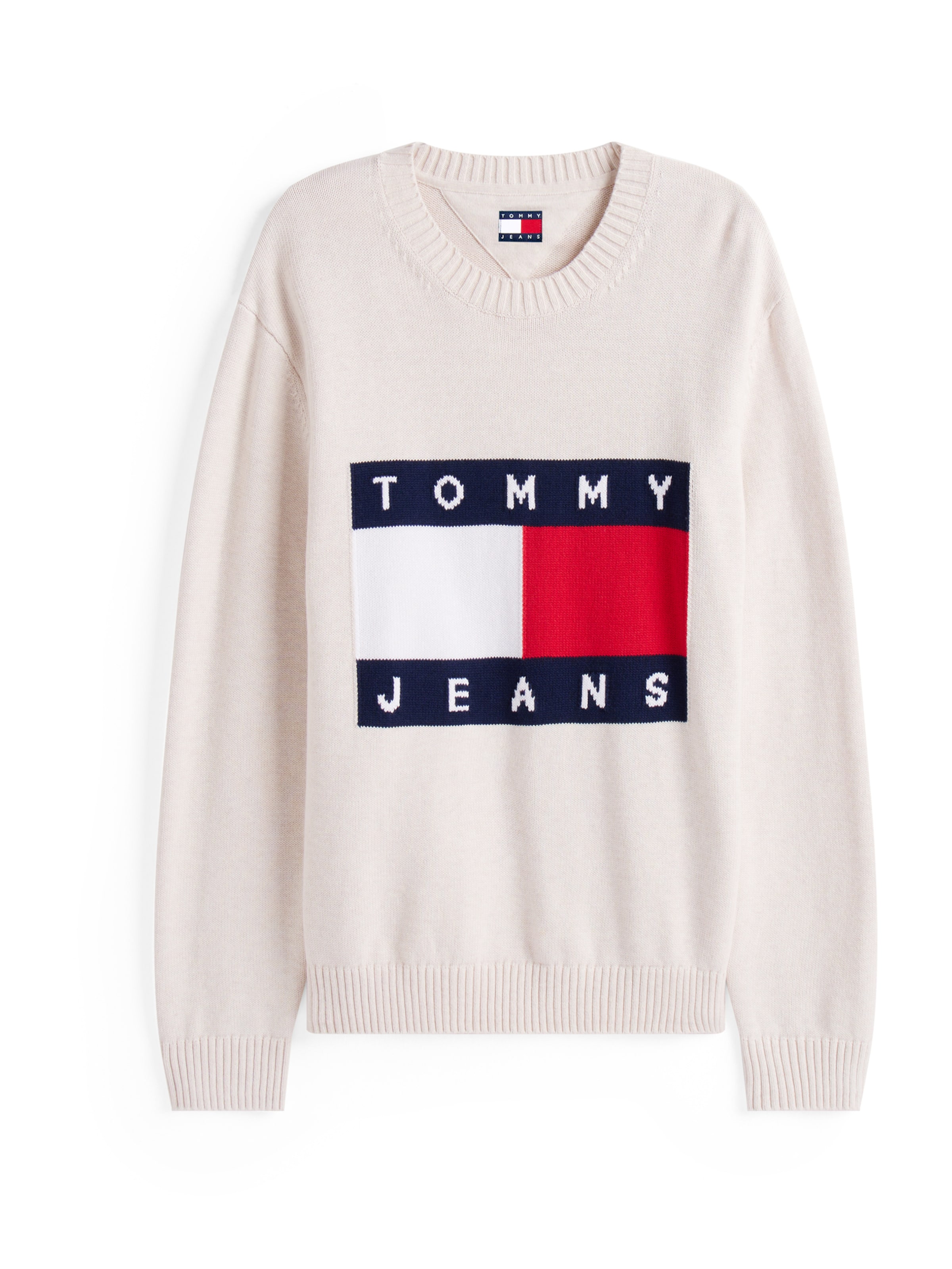 Tommy Jeans Kampsun, värv valge: eest vaates