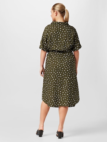 ABOUT YOU Curvy Shirt Dress 'Marianne' in Green
