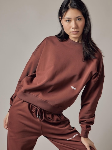 OWN Off With Nature Sweatshirt 'Felpa Girocollo Loose Fit' in Bruin