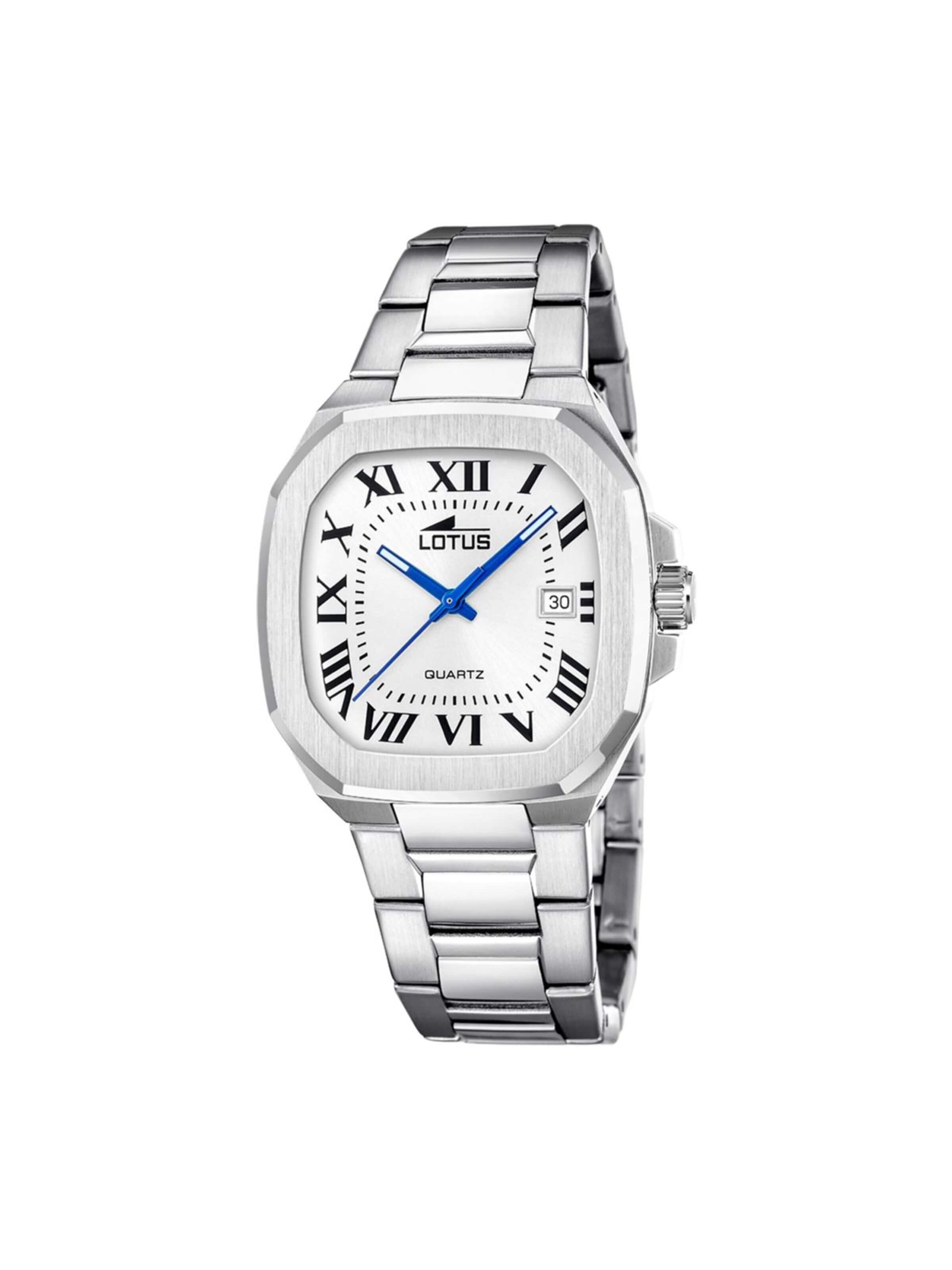 Lotus Analog Watch in Silver: front