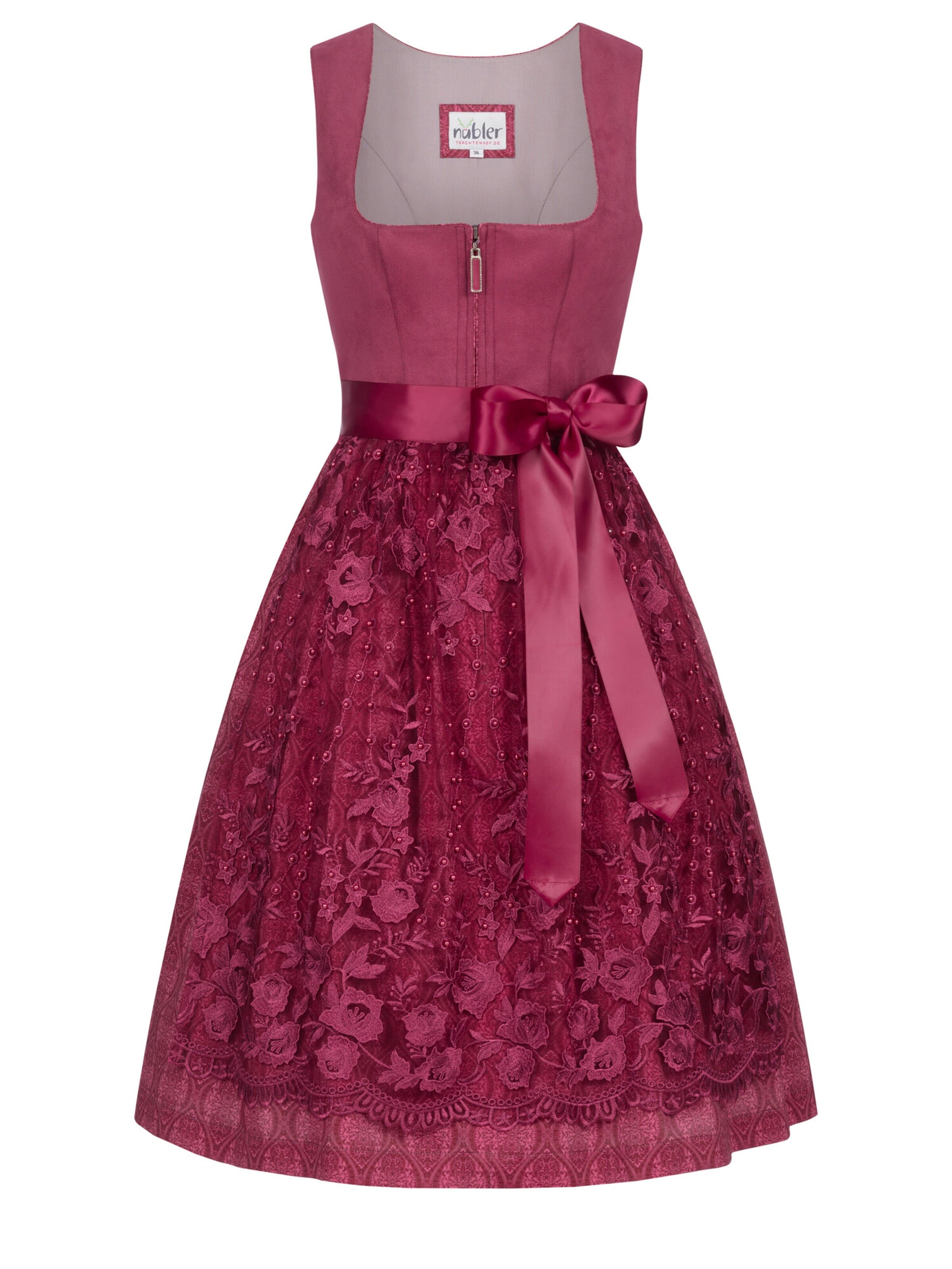 Trachtenhof Nübler Dirndl 'Dirndl midi Gundi' in Purple: front