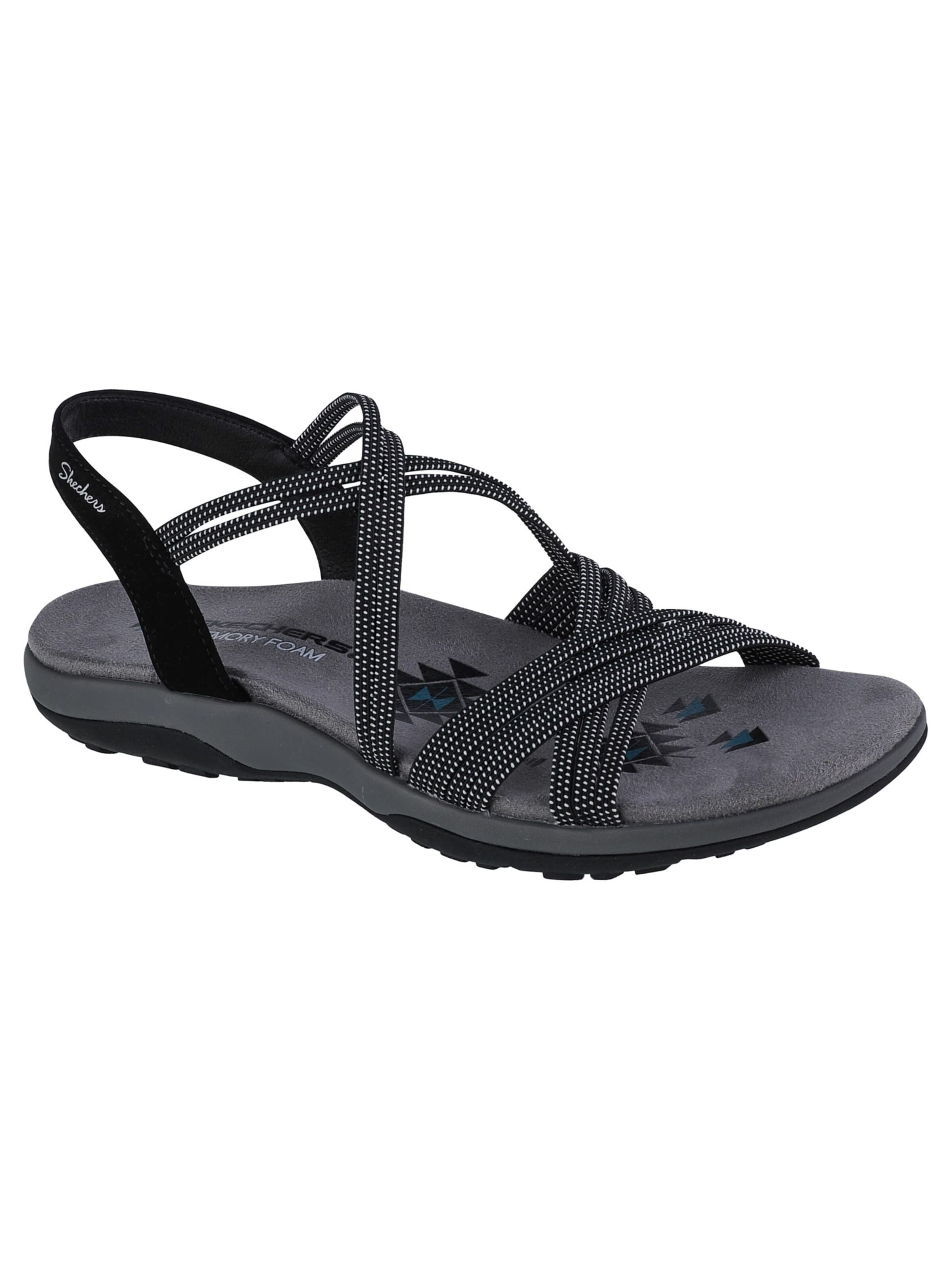 Sandales 'Skechers Reggae Slim - Turn It Up' SKECHERS en noir : devant