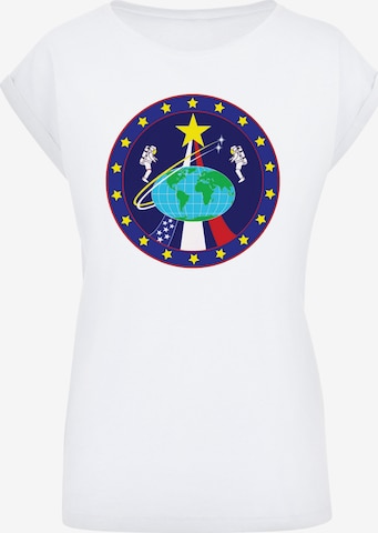 F4NT4STIC Shirt 'NASA Classic Globe Astronauts' in White: front
