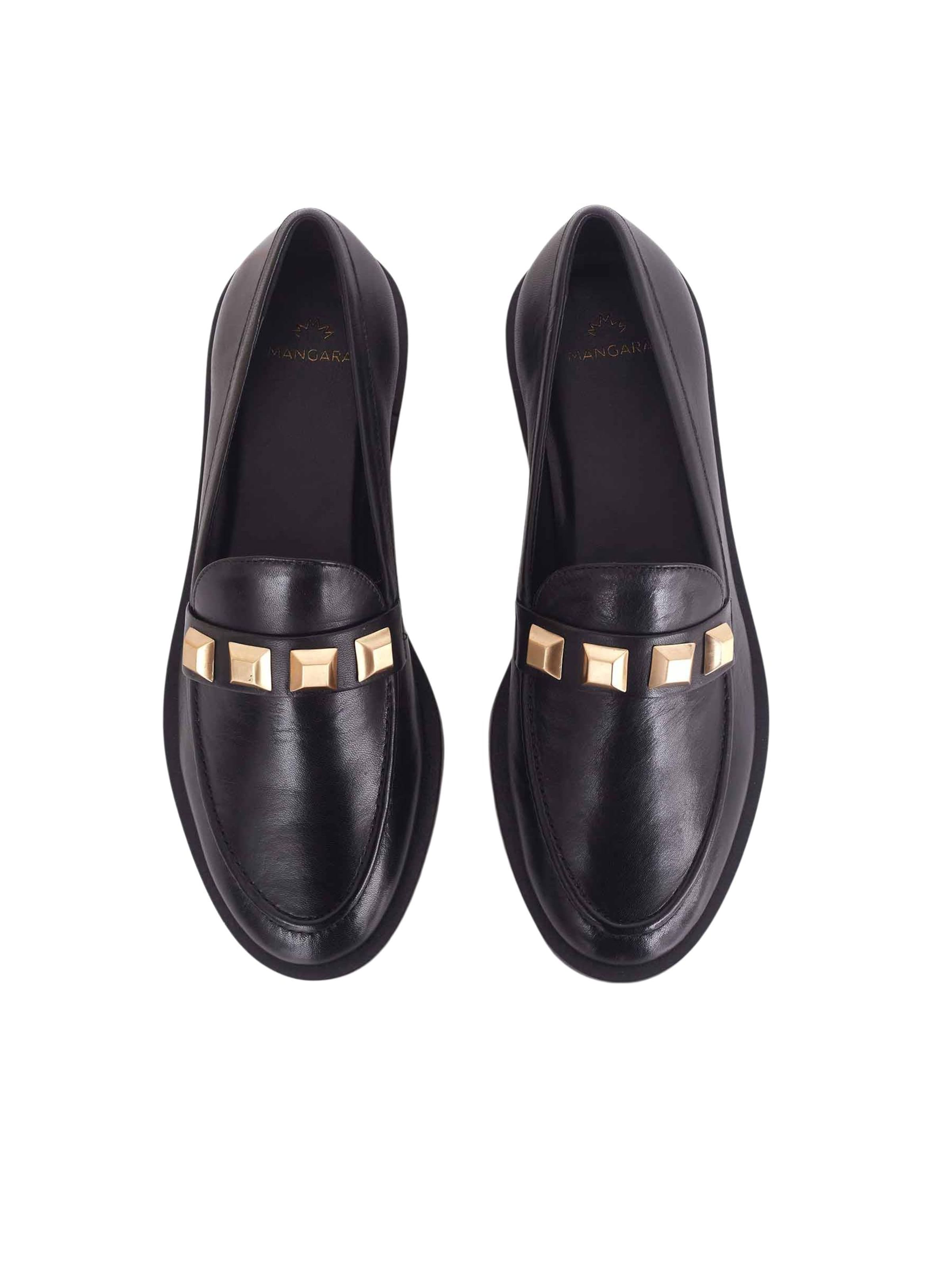 Mangara Atelier Mocassins 'Mocassins Caete en Cuir Noir' in Zwart