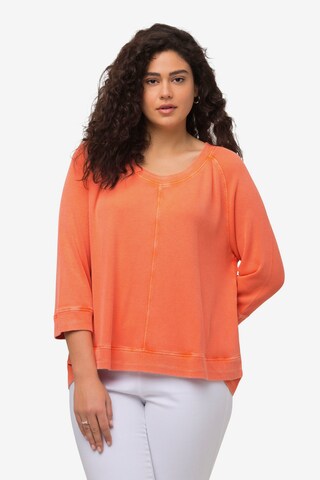 Sweat-shirt Ulla Popken en orange : devant