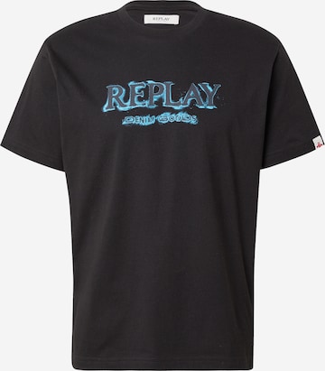 REPLAYMajica - crna boja: prednji dio