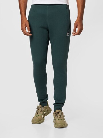 Effilé Pantalon 'Adicolor Essentials Trefoil' ADIDAS ORIGINALS en vert : devant
