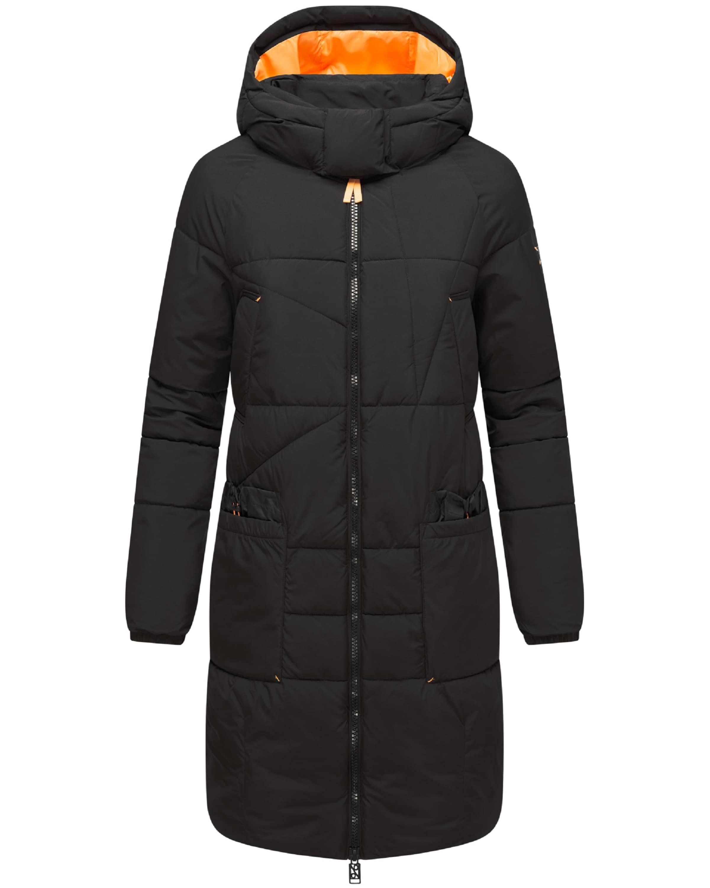 NAVAHOO Winter coat 'Bliblablubb 14' in Black: front