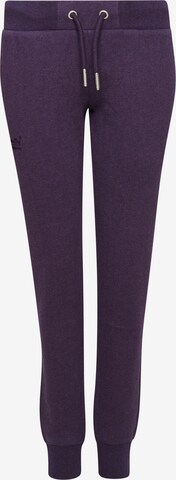 Superdry Tapered Broek in Lila: voorkant