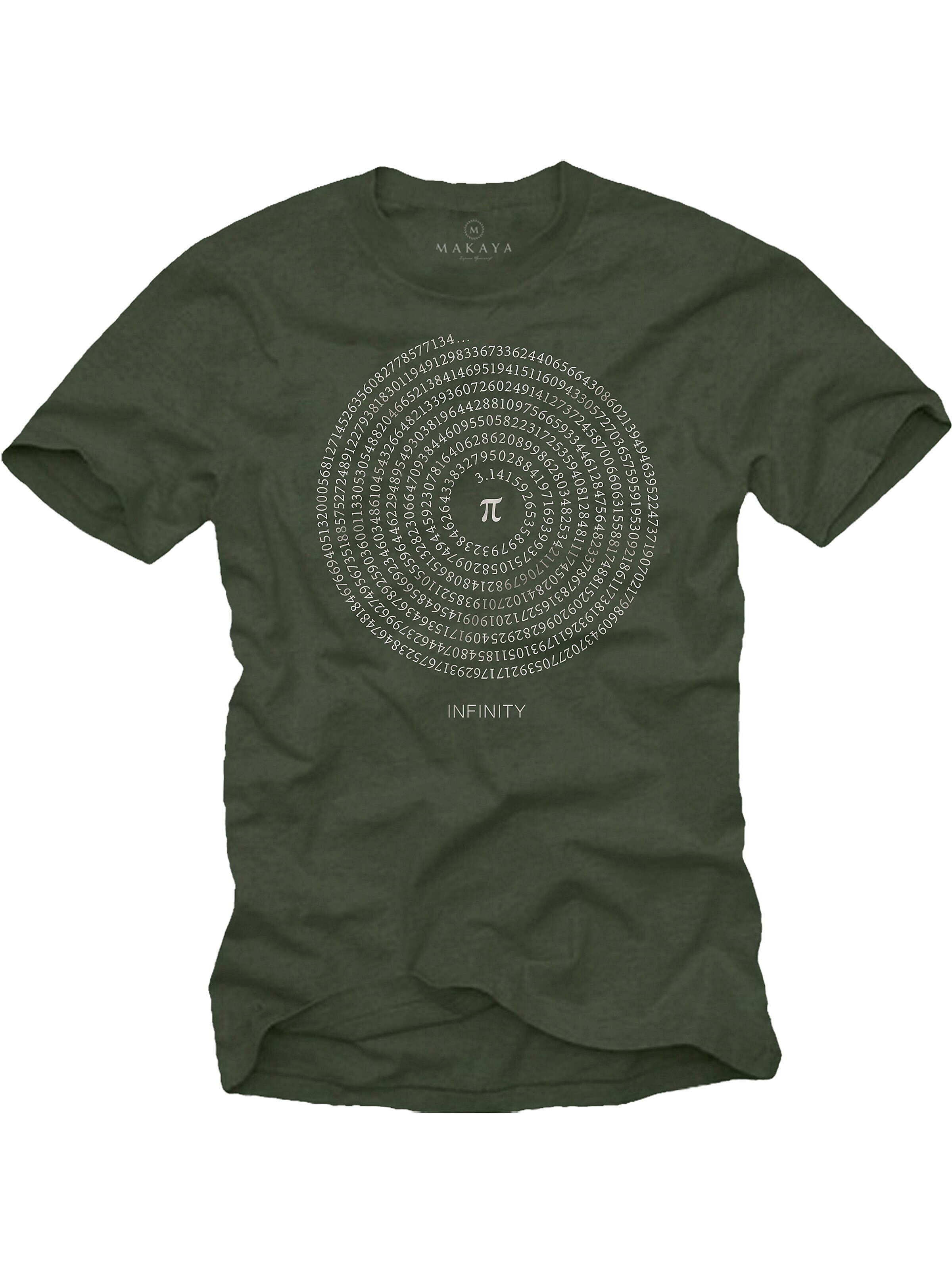 MAKAYA Shirt 'Pi Infinety' in Green: front