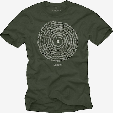 MAKAYA Shirt 'Pi Infinety' in Green: front