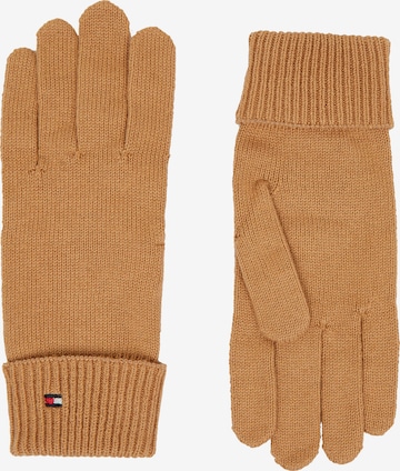 TOMMY HILFIGER Full Finger Gloves in Beige: front