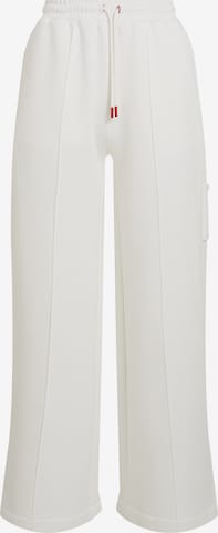 Wide Leg Pantalon Tommy Jeans en blanc : devant