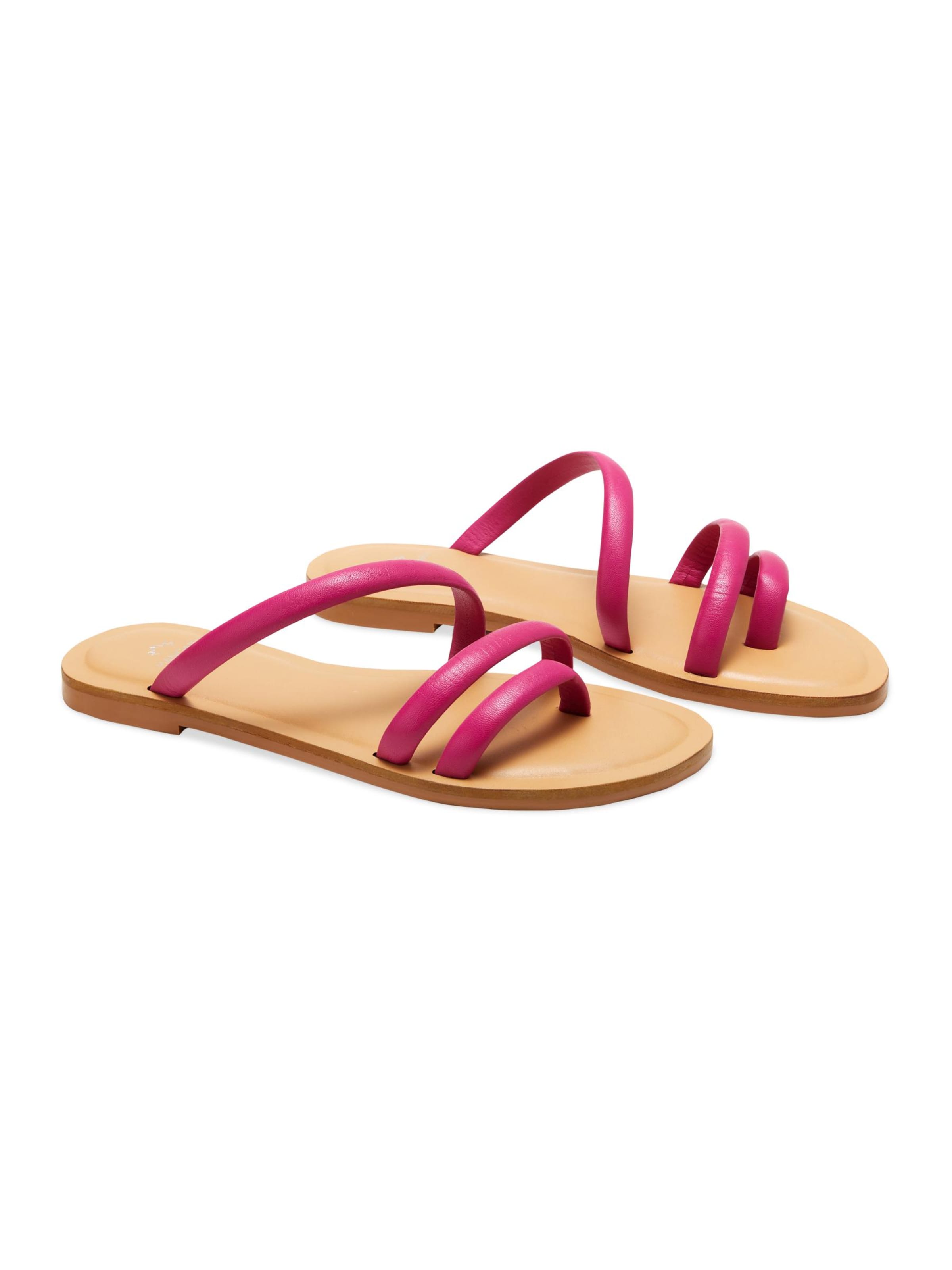 Tongs 'Sandales plates Mangara Cocao en cuir' Mangara Atelier en rose