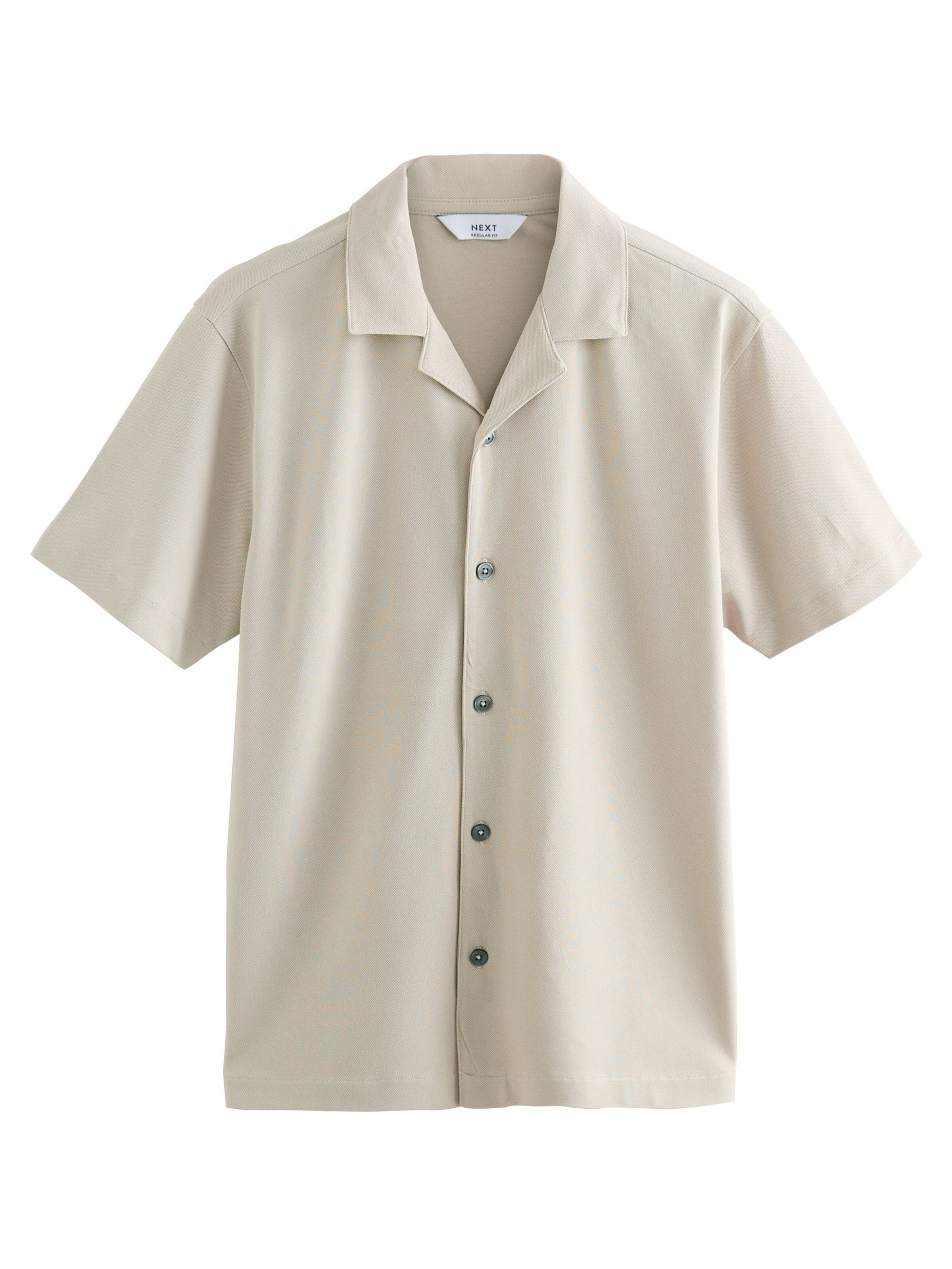 Next Regular fit Πουκάμισο σε μπεζ: μπροστά