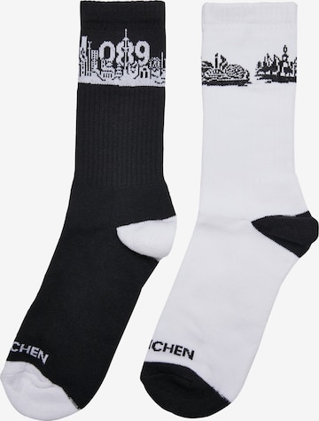 Chaussettes 'Major City' Mister Tee en noir : devant