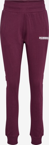 Effilé Pantalon de sport Hummel en violet : devant