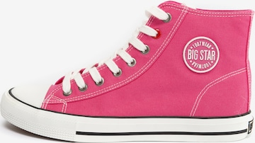 Sneaker alta ' NN274652 ' di BIG STAR in rosa: frontale