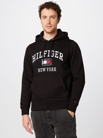 TOMMY HILFIGER Sweatshirt in Black: front