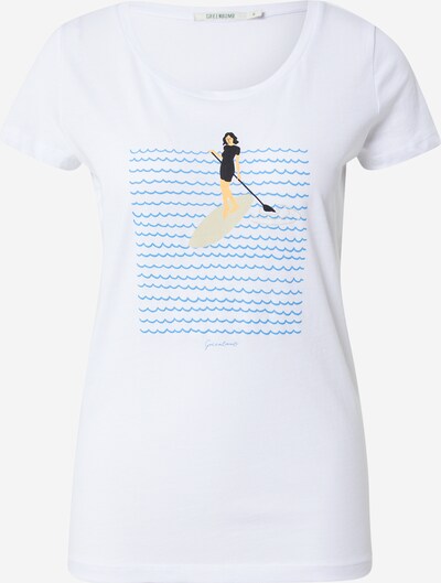 GREENBOMB T-shirt 'Lifestyle Stand Up' en nude / bleu clair / menthe / noir / blanc, Vue avec produit