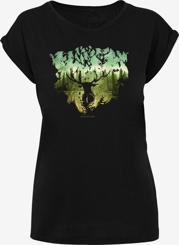 F4NT4STIC Shirt 'Harry Potter Magical Forest' in Zwart: voorkant