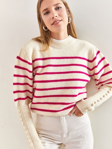 Bianco Lucci Pullover in Weiß: Vorderseite