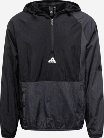 ADIDAS SPORTSWEAR Athletic Jacket in Black: front