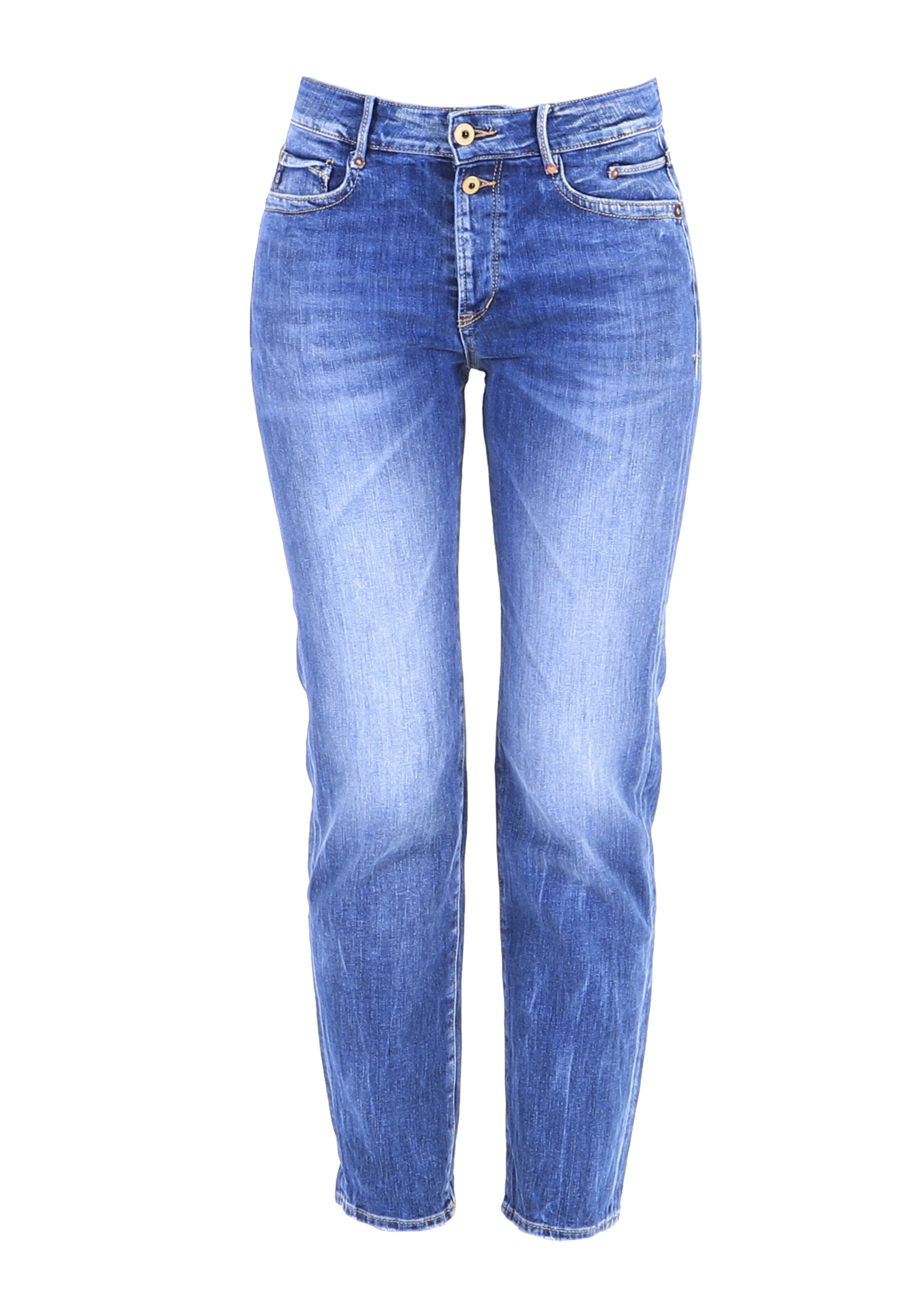 Le Temps Des Cerises Regular Jeans in Blauw: voorkant