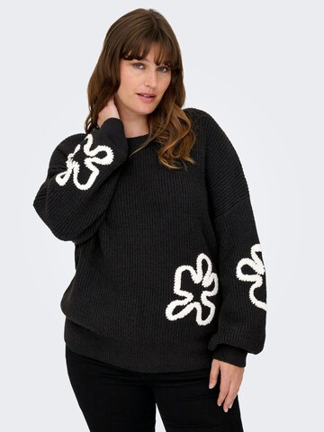 ONLY Carmakoma - Jersey 'CARDaisy' en negro