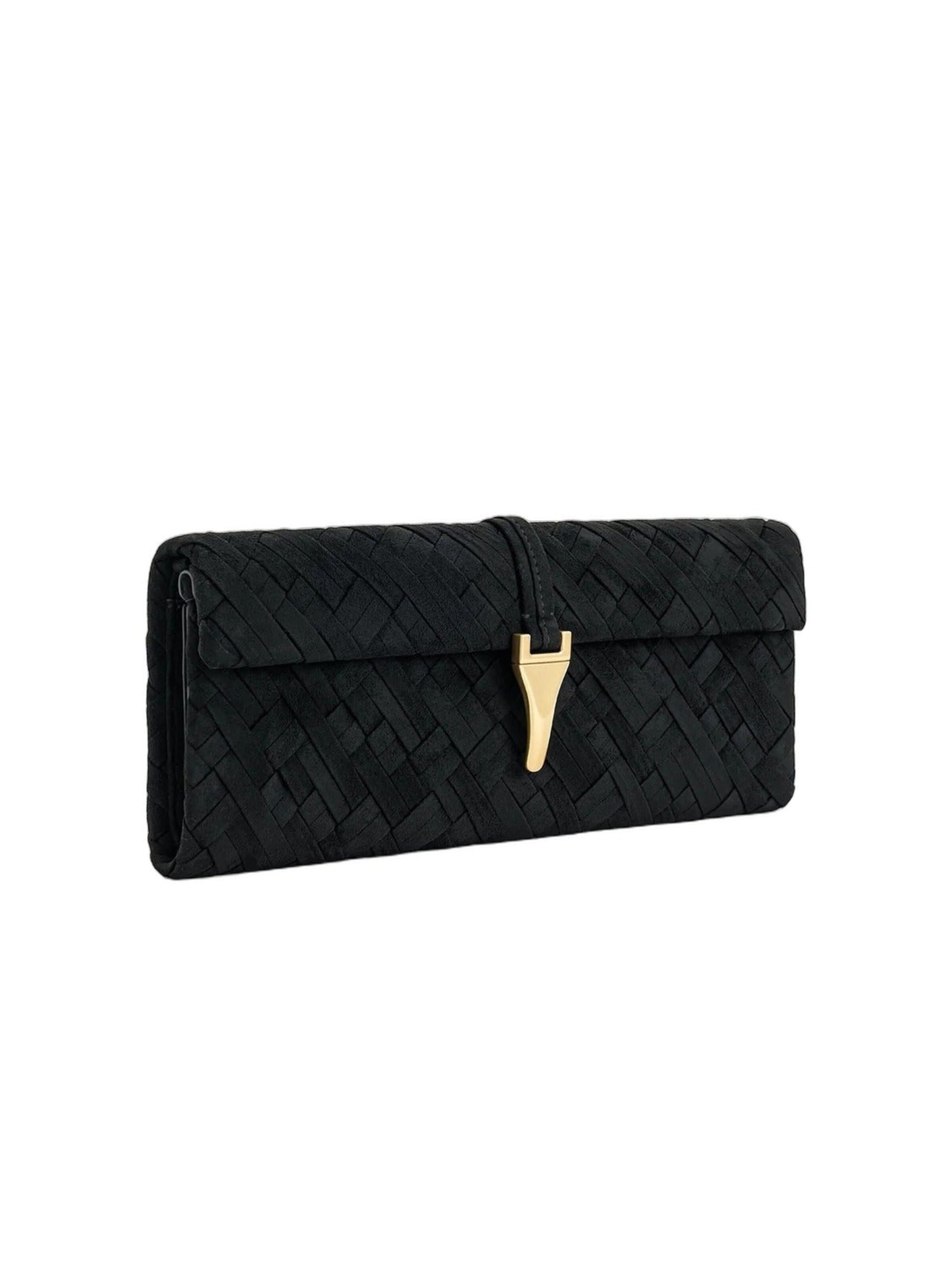 JW PEI Pisemska torbica 'JW PEI Pochette Zaria Tressé Black' | črna barva