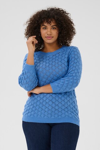 KAFFE CURVE - Pullover 'KCMani' em azul: frente