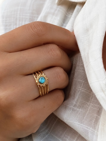 ETNÉE - Anillo 'Turchese' en oro