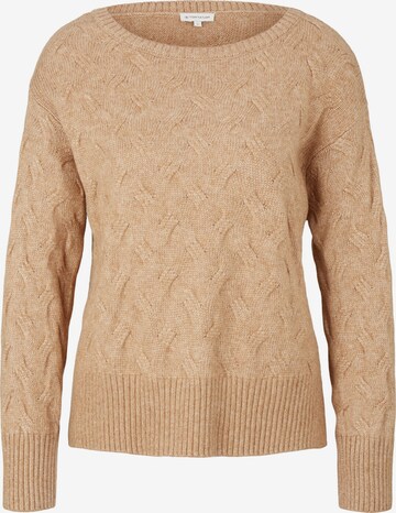 TOM TAILOR Pullover in Beige: predná strana