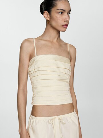 Effilé Pantalon 'Rufy' MANGO en beige