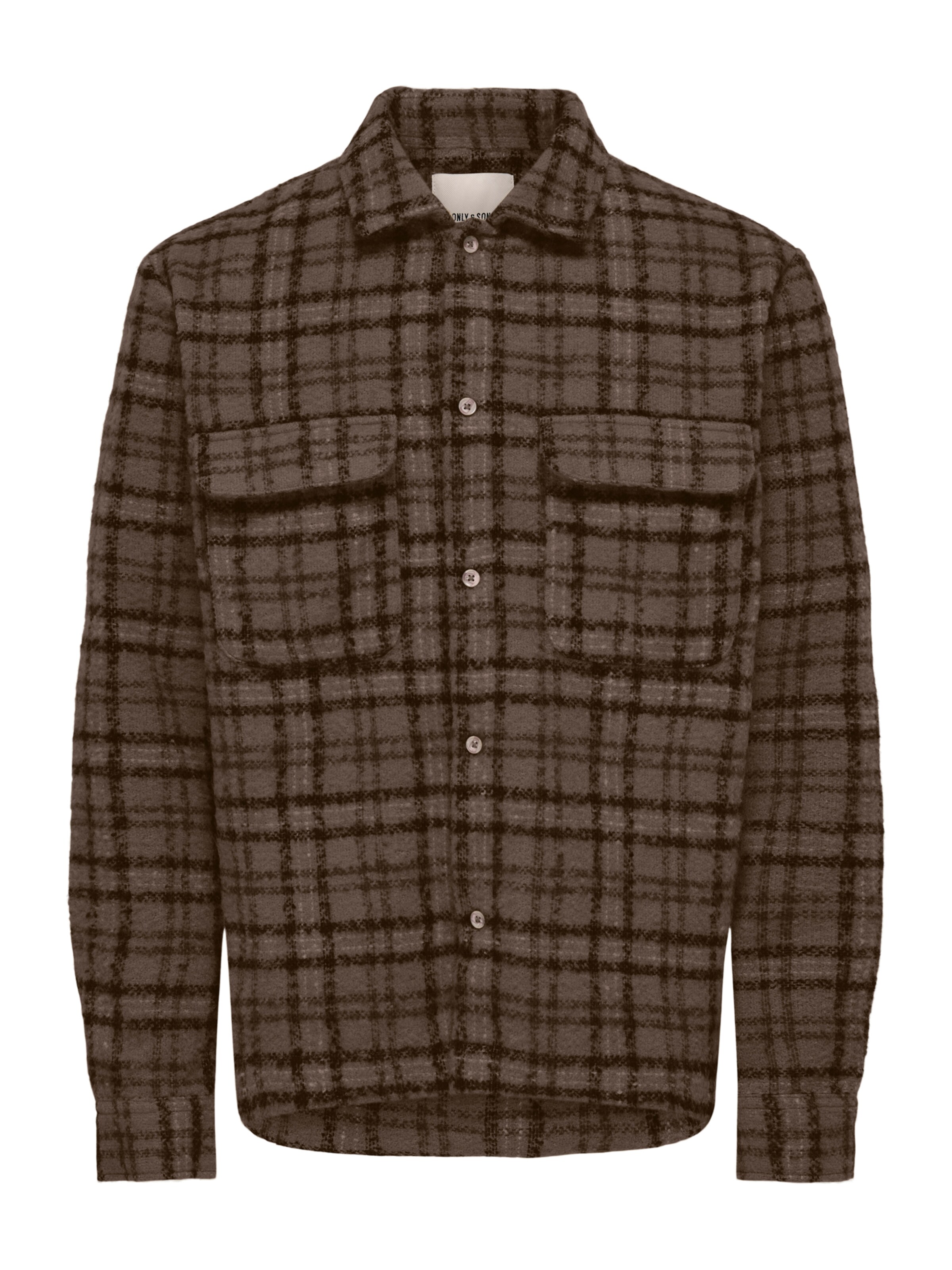 Only & Sons - Ajuste confortable Camisa 'ONSLUIGI' en marrón: frente