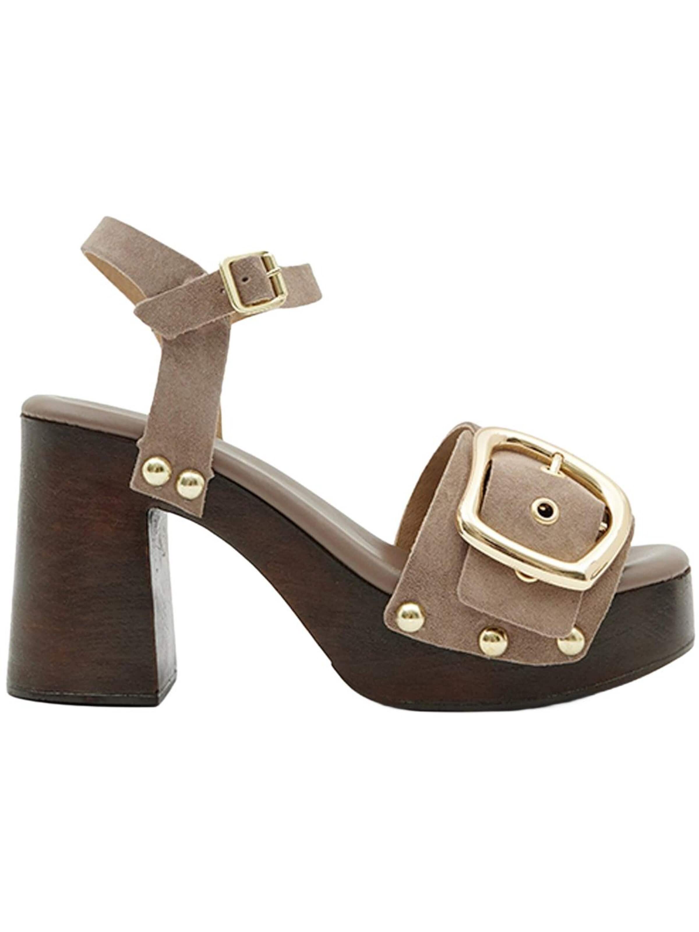 Desa Strap sandal 'Plateau-Sandalen' in Grey