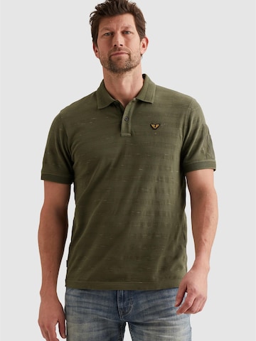 Maglietta 'Polo shirt with stripe pattern and flight pocket' di PME Legend in verde