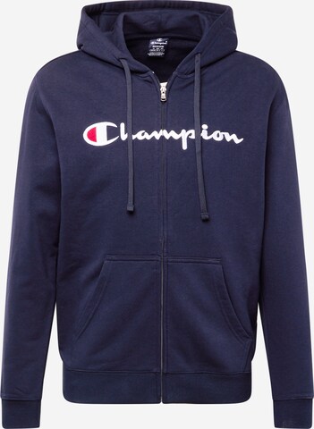 Champion Authentic Athletic Apparel Sweatjacke in Blau: predná strana