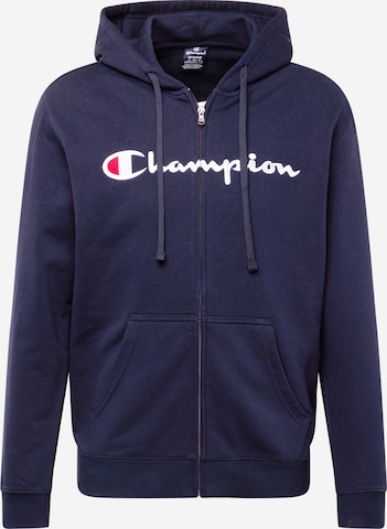 Champion Authentic Athletic Apparel Zip-Up Hoodie in Blue: front