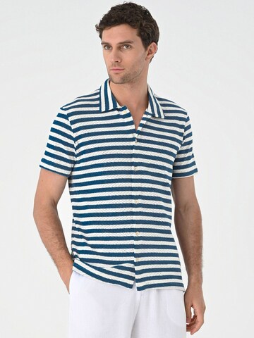 Antioch Regular fit Overhemd in Blauw: voorkant